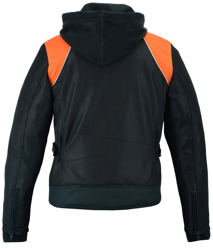 DS Women's Mesh 3-in-1 Riding Jacket (Black/Orange)