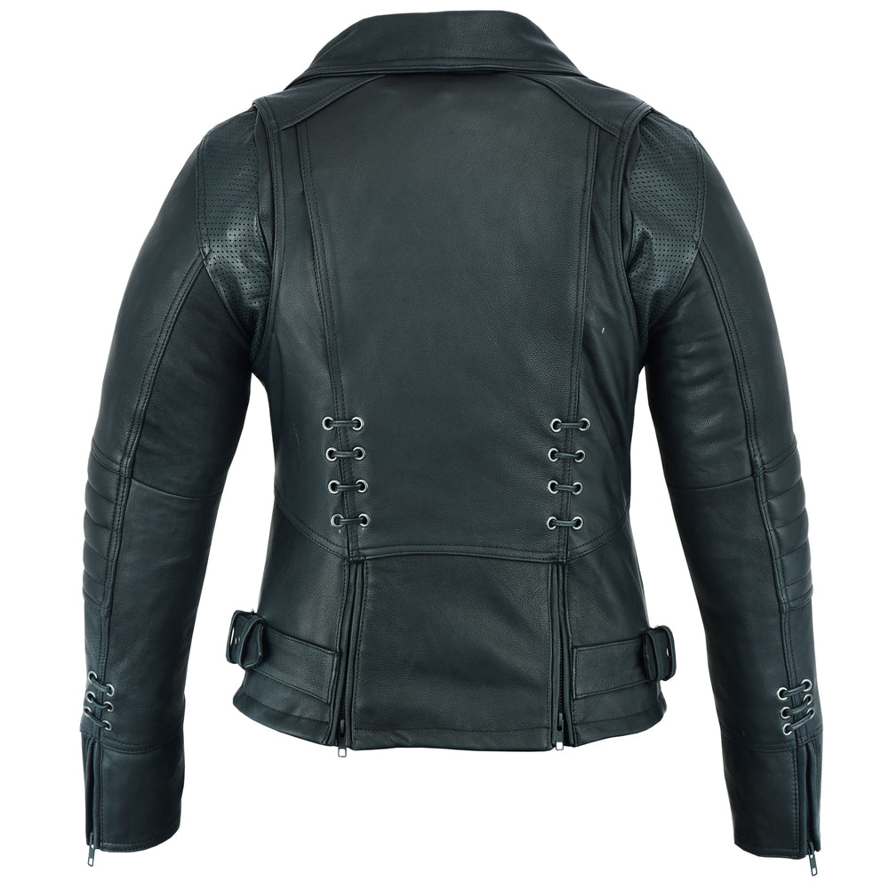 DS Must Ride Women's Leather Motorcycle Jacket