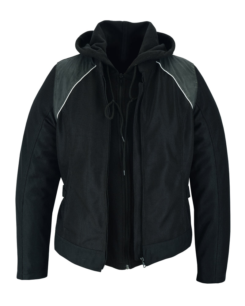 DS Women's Mesh 3-in-1 Riding Jacket (Black/Black Tone Reflective)