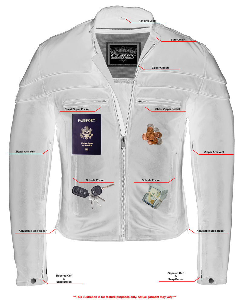 Speedster Black Men’s Leather Motorcycle Jacket