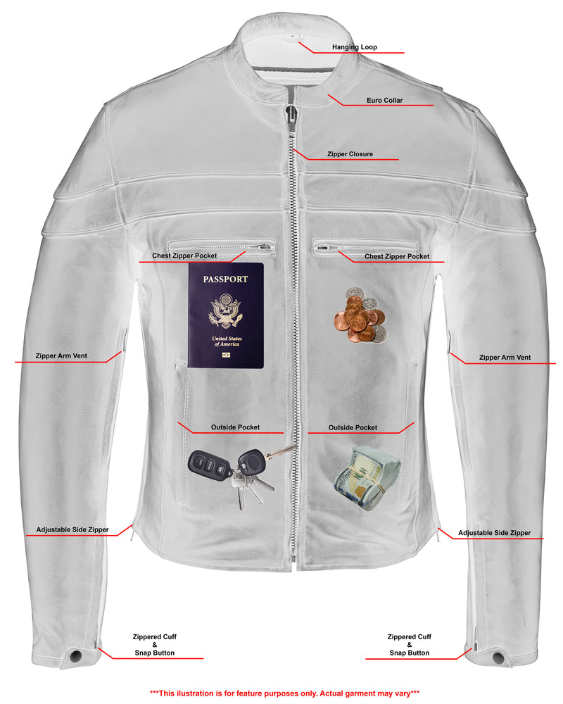 DS Men’s Tall Sporty Scooter Jacket – Naked Cowhide