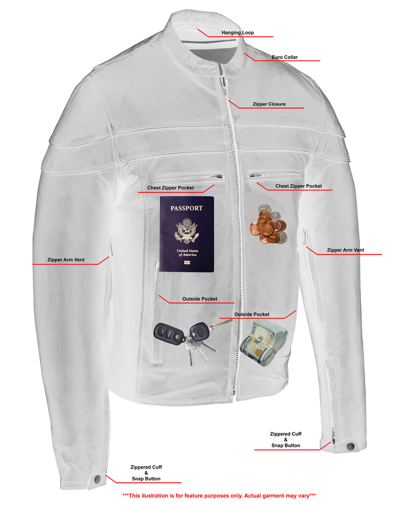 DS Men’s Tall Sporty Scooter Jacket – Naked Cowhide