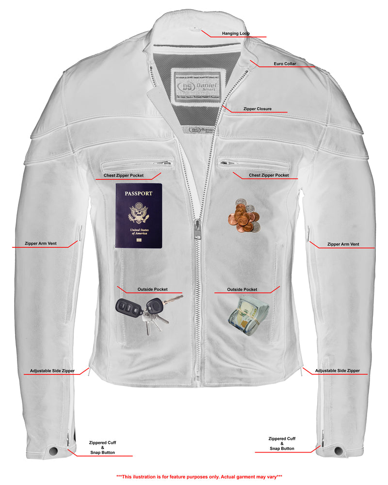 DS Men’s Tall Sporty Scooter Jacket – Naked Cowhide