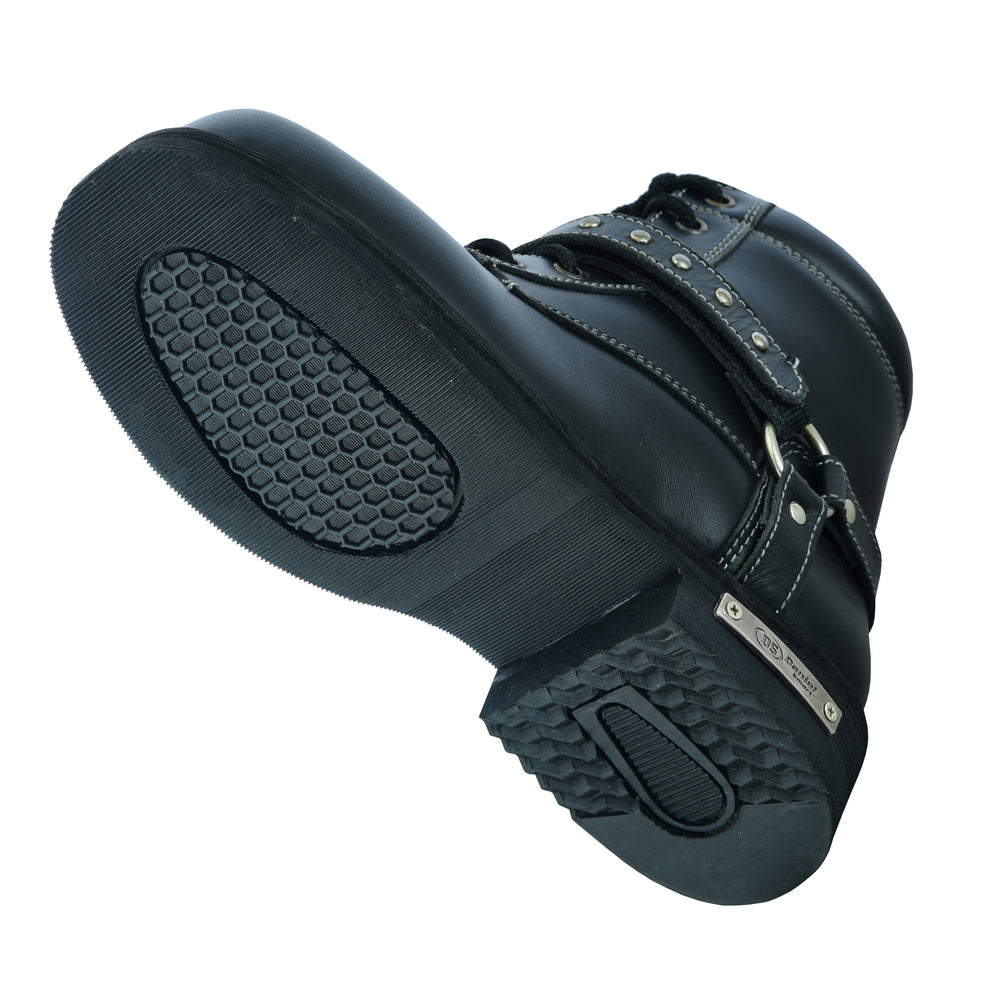 DS Women's Boots with Side Zipper and Single Strap