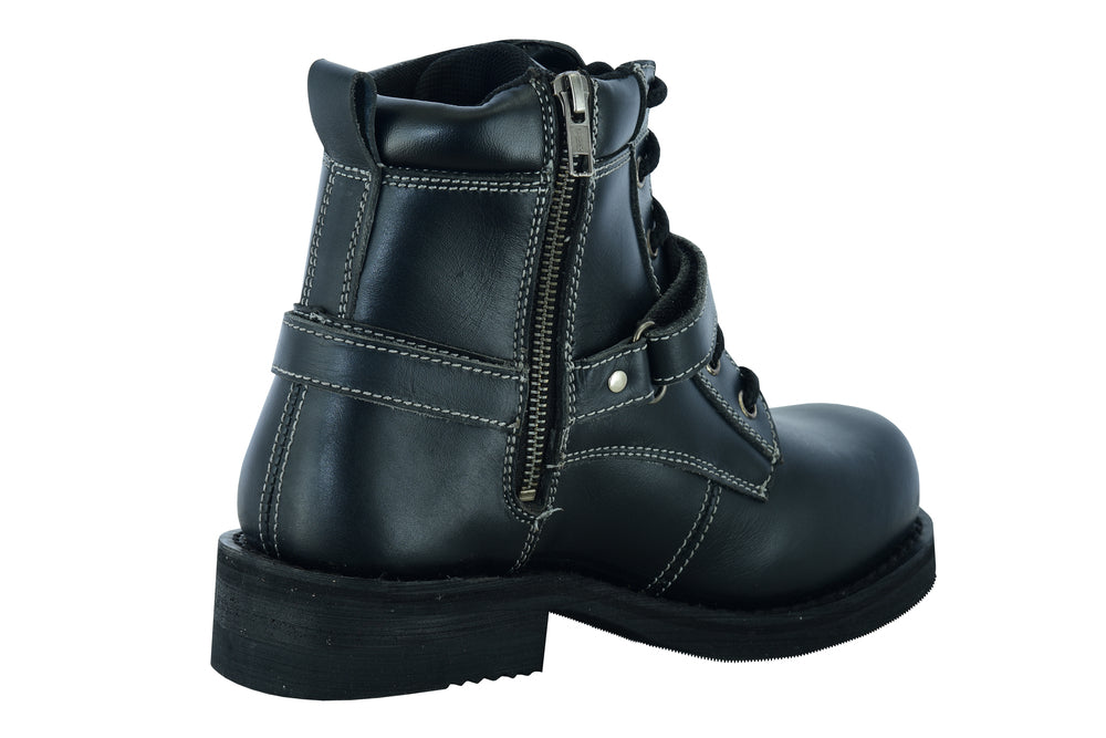 DS Women's Boots with Side Zipper and Single Strap