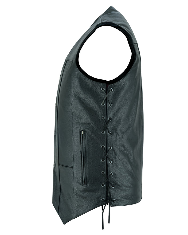 DS Men's Ten Pocket Utility Black Vest - TALL