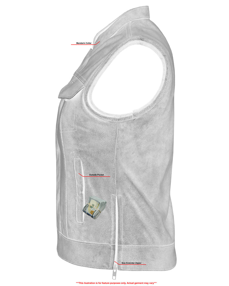 DS  Women's Premium Single Back Panel Concealment Vest - GRAY