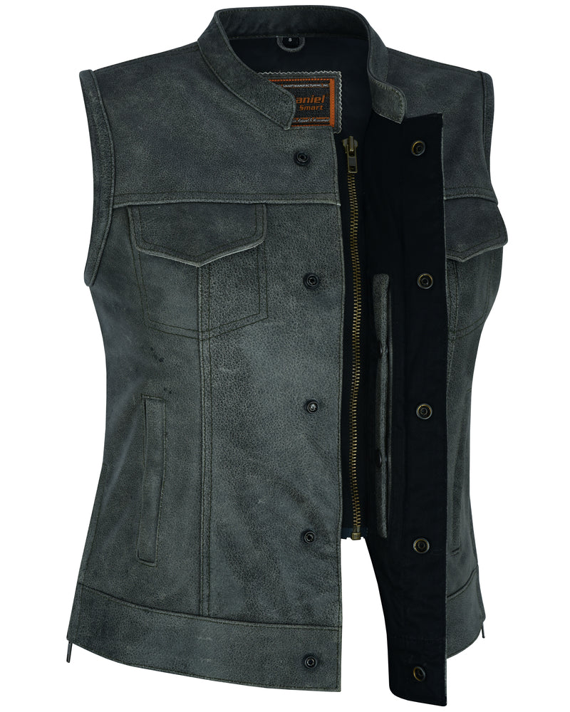 DS  Women's Premium Single Back Panel Concealment Vest - GRAY