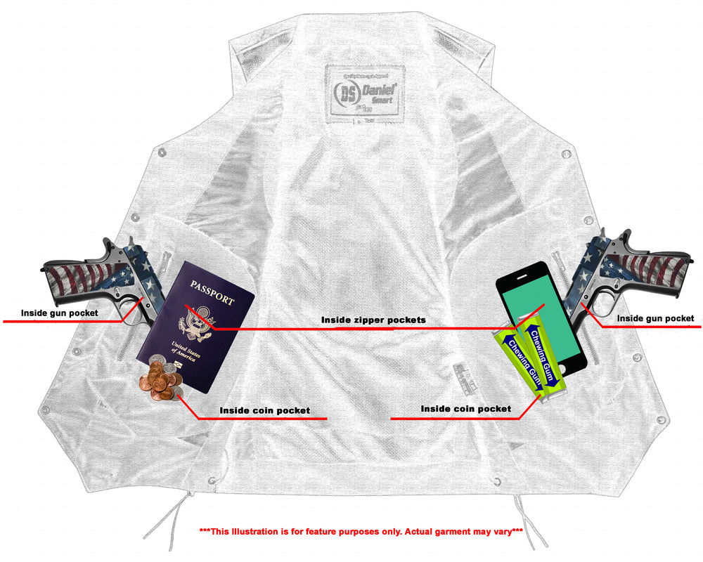 DS Men's Ten Pocket Utility Black Vest - TALL