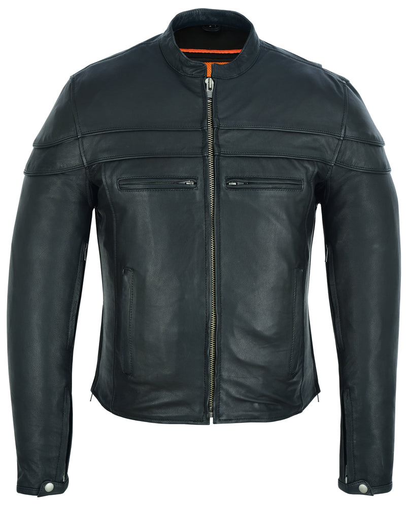 Speedster Black Men’s Leather Motorcycle Jacket