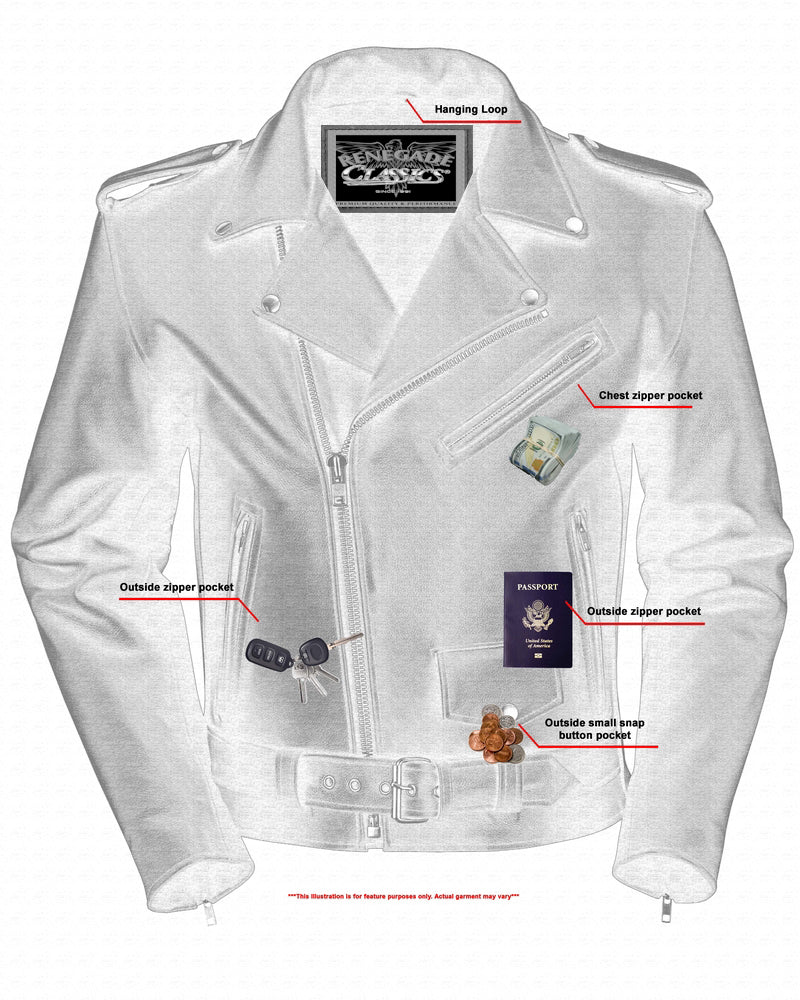 Super Arnold Men’s Black Leather Jacket – Retro Design