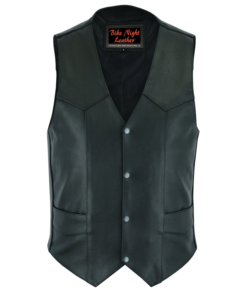 DS Men's Plain Side Economy Vest - Black