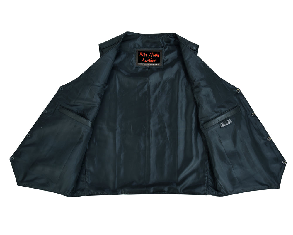 DS Men's Plain Side Economy Vest - Black