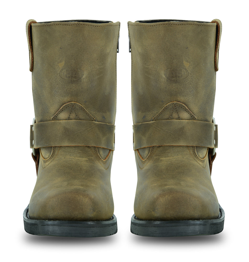 DS Men's Side Zipper Waterproof Boots- Brown