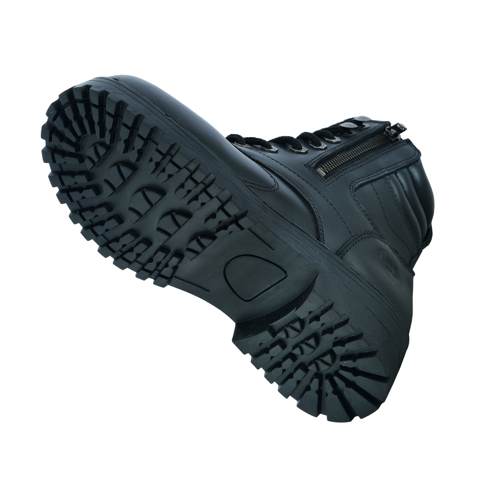 DS Women's Side Zipper Plain Toe Boots