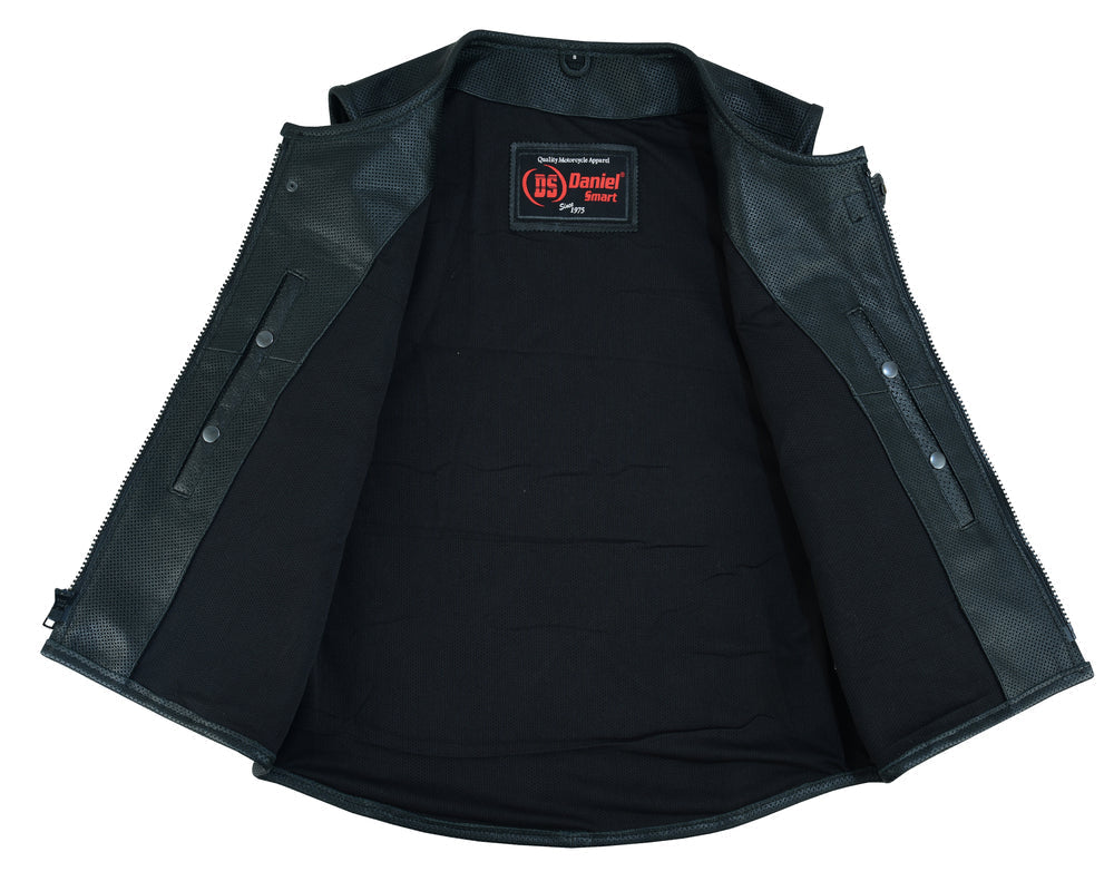 DS Men's Updated Perforated SWAT Team Style Vest - Black