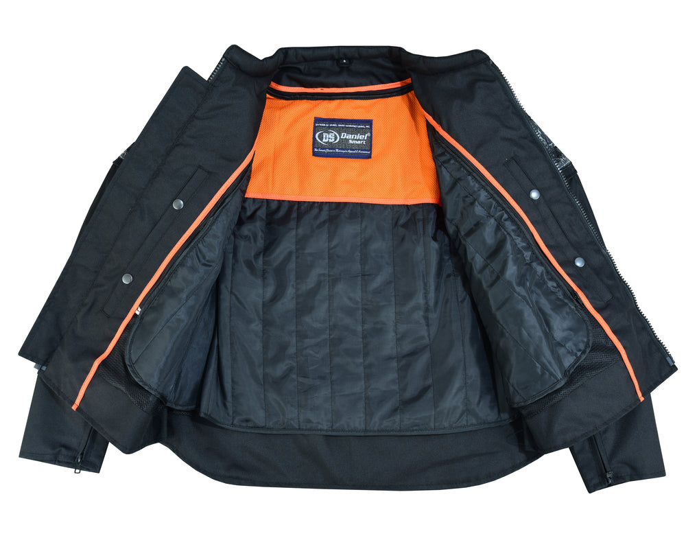 DS Men's Textile Scooter Style Jacket w/ Reflective Skulls