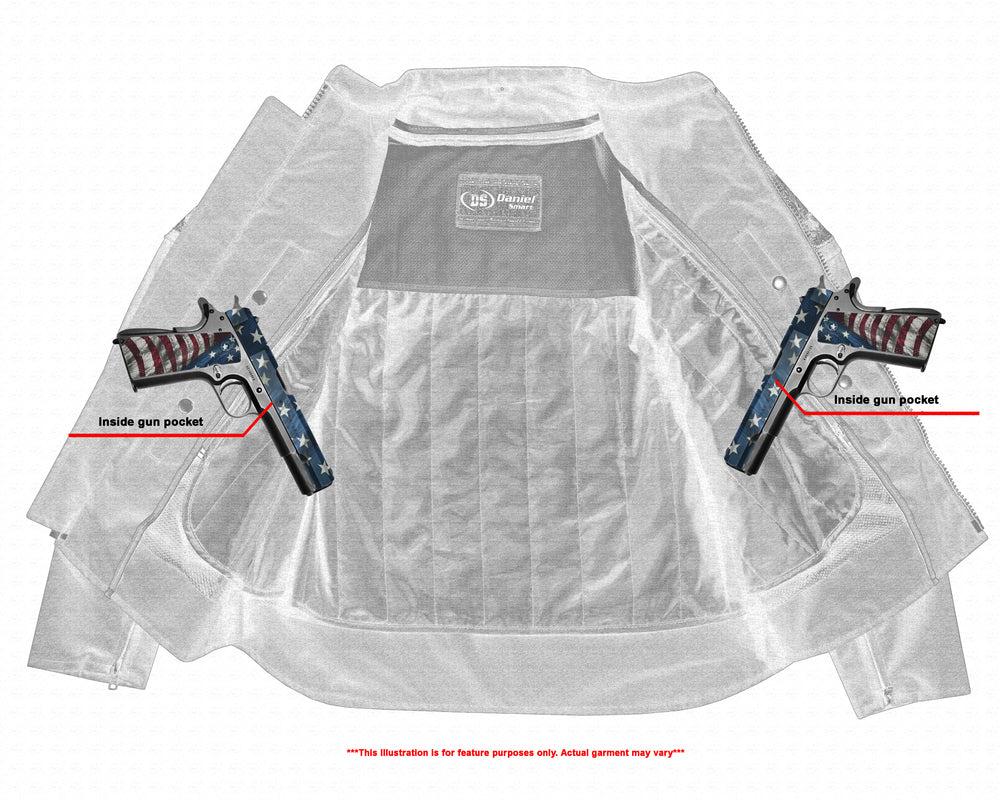 DS Men's Textile Scooter Style Jacket w/ Reflective Skulls