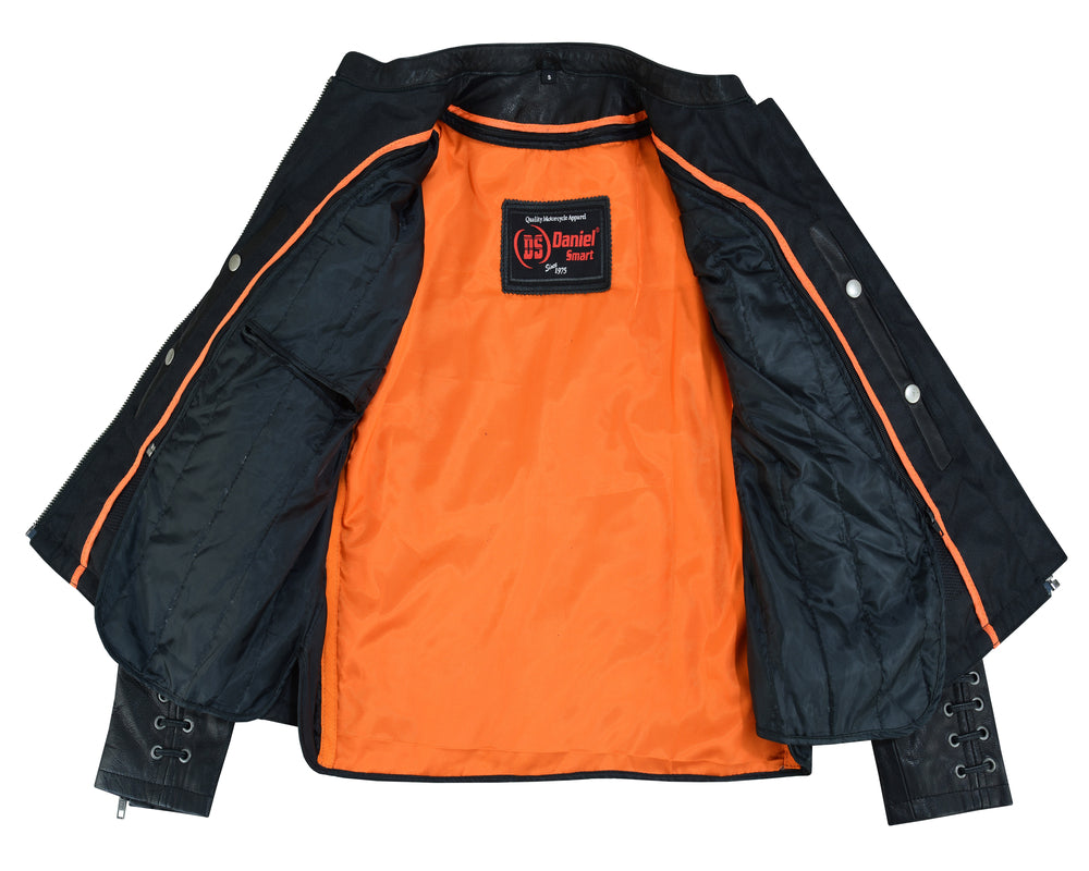 DS Women's Stylish Jacket with Grommet and Lacing Accents