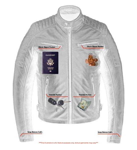 COPPER SLAYER MEN'S SHEEPSKIN LEATHER FASHION JACKET WITH SNAP BUTTON COLLAR